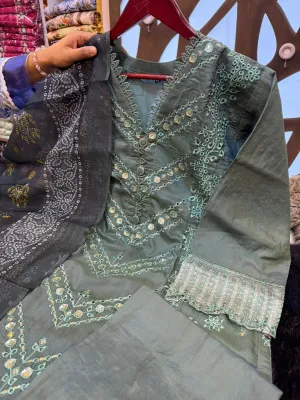 Pakistani Inspired Embroidery Stitched Dress